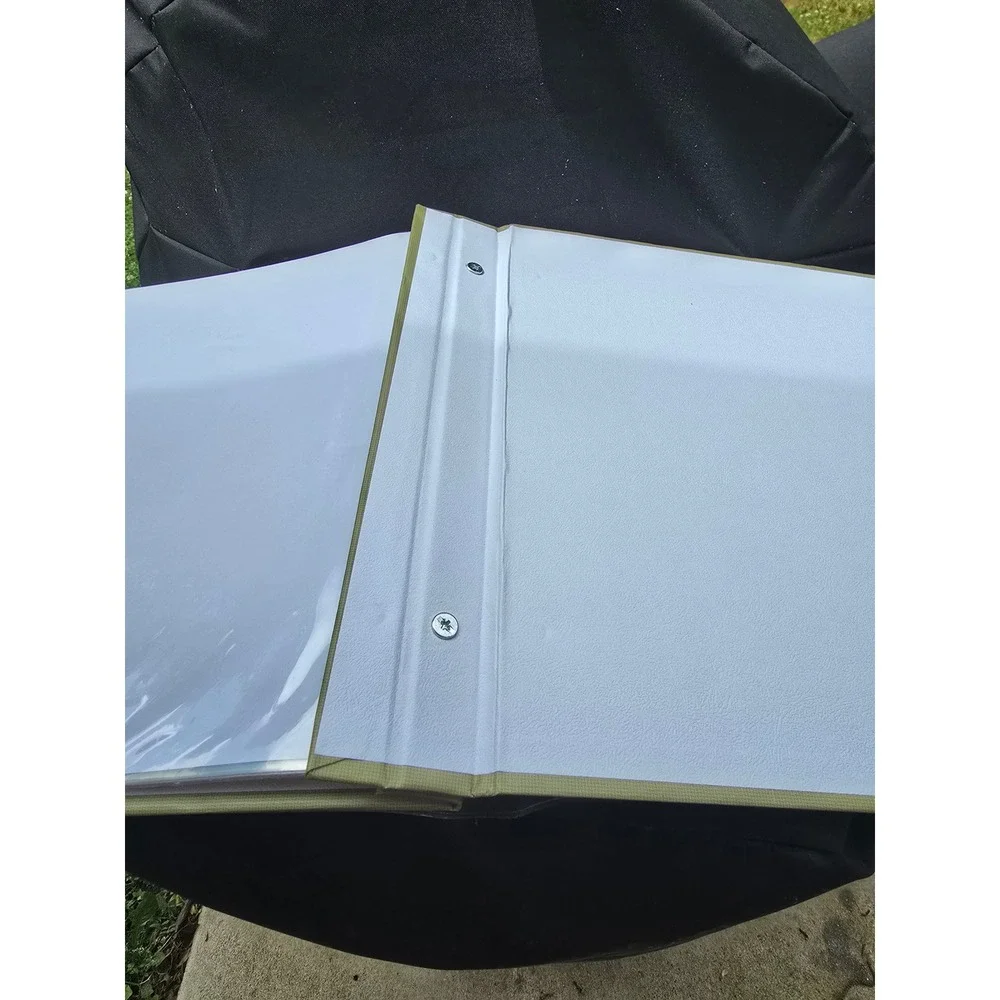 Sage Green‎ Fabric Post Bound Photo Album 12x12 Square Scrapbook with Window
